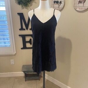 Black slip dress lace